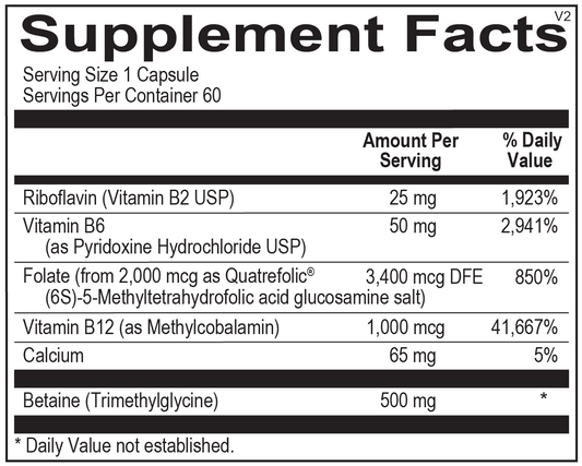 Ortho Molecular Methyl CpG Cardiovascular Health 60 capsules