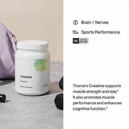 THORNE Creatine - Micronized Creatine Monohydrate Powder - Support for Muscles & Cognitive Function* - for Women & Men - Unflavored - NSF Certified for Sport