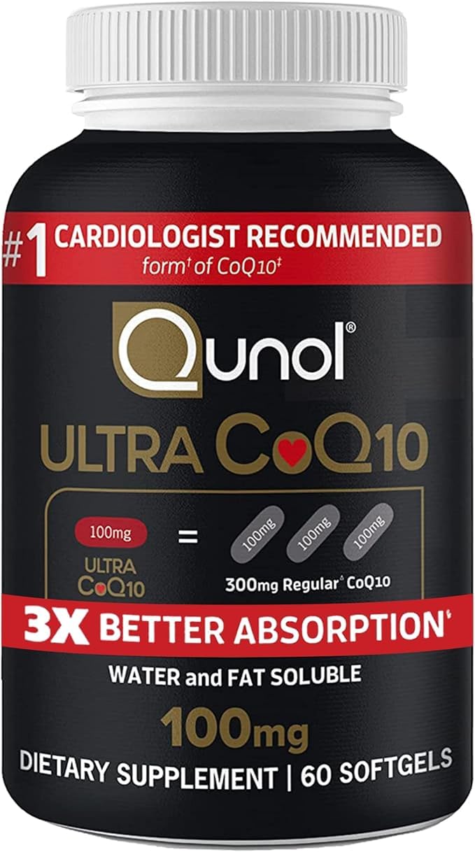 Qunol Ultra CoQ10 100mg Softgels- 3X Better Absorption Coenzyme Q10 Supplements - Antioxidant Supplement for Vascular and Heart Health & Energy Production - 5 Month Supply - 150 Count