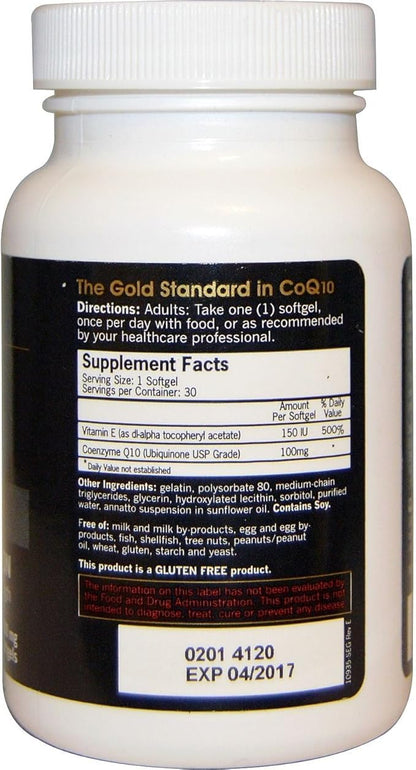Qunol Ultra CoQ10 100mg Softgels- 3X Better Absorption Coenzyme Q10 Supplements - Antioxidant Supplement for Vascular and Heart Health & Energy Production - 5 Month Supply - 150 Count