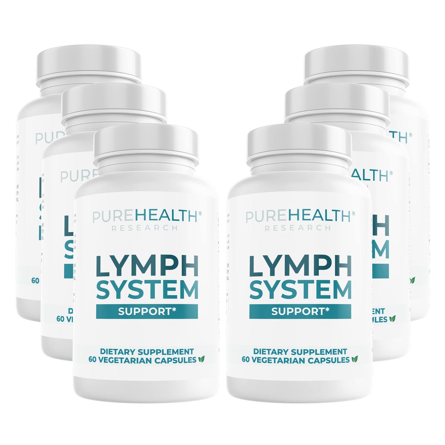 PUREHEALTH RESEARCH Lymph System Support Supplement - Lymphatic Drainage Supplement with Dandelion Extract, Cleavers, Burdock Powder - Reduce Swelling and Cleanse Lymph - 1 Bottle, Brown