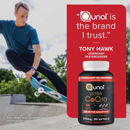 Qunol Ultra CoQ10 100mg Softgels- 3X Better Absorption Coenzyme Q10 Supplements - Antioxidant Supplement for Vascular and Heart Health & Energy Production - 5 Month Supply - 150 Count