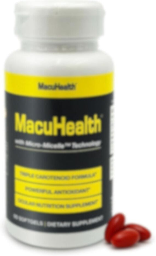 Macuhealth Triple Carotenoid Formula - Eye Vitamins for Adults - 90 Softgels, 3 Month Supply